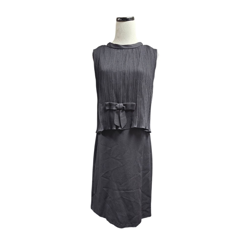 VTG 60s electric pleated straight cut dress